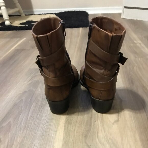 Marc Ladies Brown Leather Boots Size 37 - Picture 3 of 6